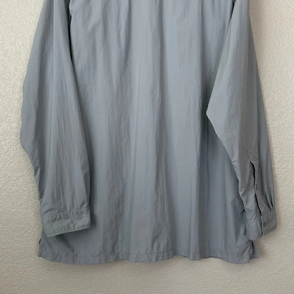 The North Face Men’s Light Gray Button Down Fishing Shirt, Size XXL